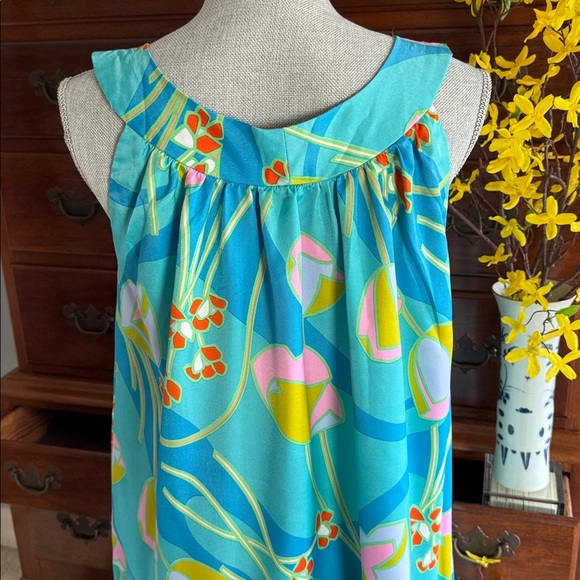 Vintage Anne Fogarty House Dress Mumu Lounge Caftan Bold Floral Mod MCM - Picture 5 of 12